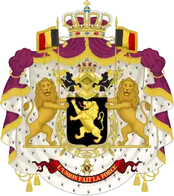 Coat of arms of King Albert I, Leopold III, Baudouin and Albert II of Belgium (1902-2019)