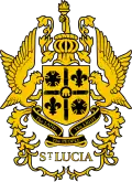 Arms of Saint Lucia from 1967 to 1979.