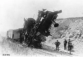 Aftermath of a collision in 1892