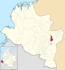 Location of the municipality and town of Chachagüí in the Nariño Department of Colombia.