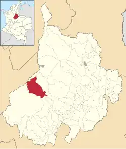 Location of the municipality and town of Puerto Parra in the Santander Department of Colombia