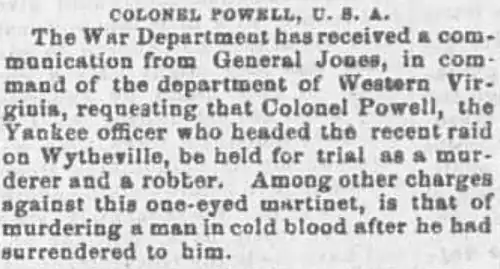 old newspaper article saying bad things about Powell