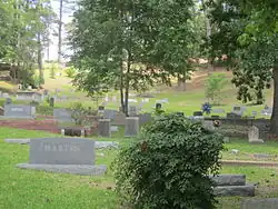 A portion of the hillside graves at the large but dispersed Columbia Hill Cemetery in Columbia. The cemetery was launched just prior to the American Civil War during a yellow fever epidemic.