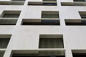 Detail of the side facade