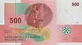 Hybrid Banknote of Comoros Franc 500.