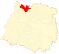 Map of Hualañé commune in the Maule Region