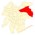 Map of Las Condes commune in Greater Santiago