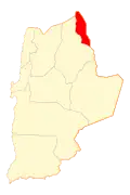 Map of Ollagüe in Antofagasta Region