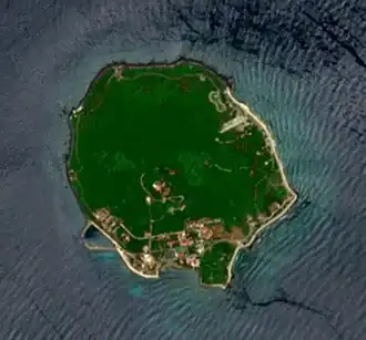 Satellite image of Cồn Cỏ Island.