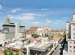 Coral Gables (in foreground) with Downtown Miami visible (in background) in 2010