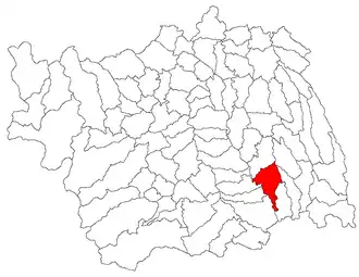 Location in Bacău County