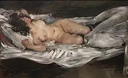Reclining Female Nude (1899), oil on canvas, 75.5&nbsp;cm (29.7&nbsp;in); Width: 120.5&nbsp;cm., Kunsthalle Bremen