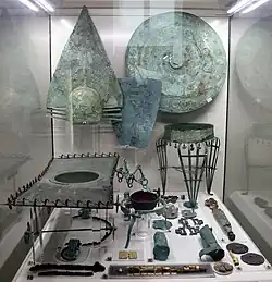 Funerary furniture from male tomb 871 of the necropolis of Casal del Fosso, circa 730-720 BC.