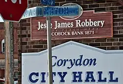 Corydon bank and city hall