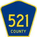 County Route 521 marker