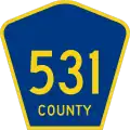 County Route 531 marker