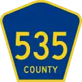 County Route 535 marker