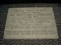 Knockagh Monument Plaque