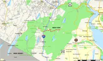 Map of County Route 106 (Orange County, New York)