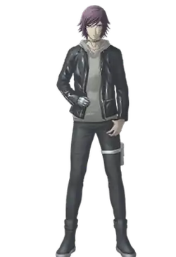 Picture of a terse man wearing black clothing with dark hair and a collar.