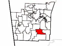 Location of Crawford Township in Washington County