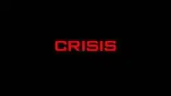 The word CRISIS written in red on a black background