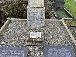 Plaque honoring Haythornthwaite at Crookes Cemetery