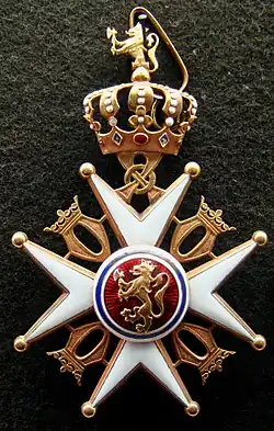 Order of St. Olav Grand Cross badge