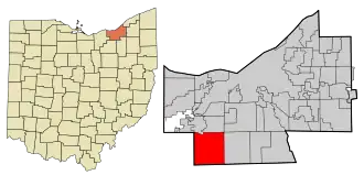 Location in Cuyahoga County, Ohio