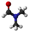 Ball and stick model of dimethylformamide