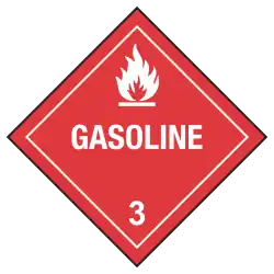 Class 3: Gasoline (Alternate Placard)
