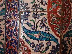 Detail of some tiles in the vestibule