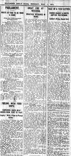 Daily Echo Monday May 7th 1917