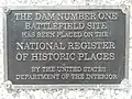 Dam No. One Battlefield Site Plaque 2