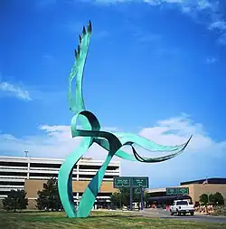 Dance of the Cranes (1988), 60' x 33' x 15', Bronze.