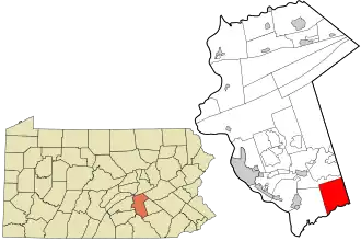 Location in Dauphin County and state of Pennsylvania