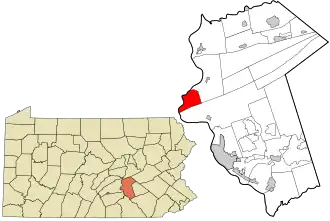 Location in Dauphin County and state of Pennsylvania
