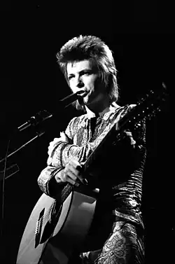 David Bowie in character as Ziggy Stardust