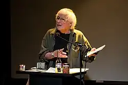 Meltzer speaking at Beyond Baroque Literary Arts Center, Venice, California in 2007