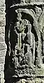 9th century A.D., Yorkshire. David playing Germanic lyre, Masham Column (Anglo-Saxon Cross Shaft, St Mary the Virgin Church, Masham).[44][41]