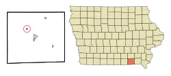 Location of Drakesville, Iowa