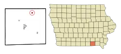 Location of Floris, Iowa