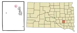 Location in Davison County and the state of South Dakota