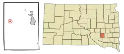 Location in Davison County and the state of South Dakota