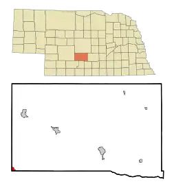 Location of Farnam, Nebraska