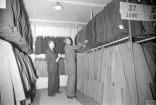 RSM Stilwell selects a jacket for a suit.