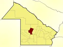 Location of Independencia Department within Chaco Province