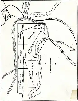 Derby, Derby No.2, Derby No. 3, Ellen No. 1, Ellen No. 2, Last Chance, Accidental Lode Claims