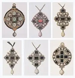 Six ink and wash designs for pendants by Hans Holbein the Younger, British Museum