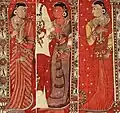 Women dressed in ravike/choli, ca. 1640-50
